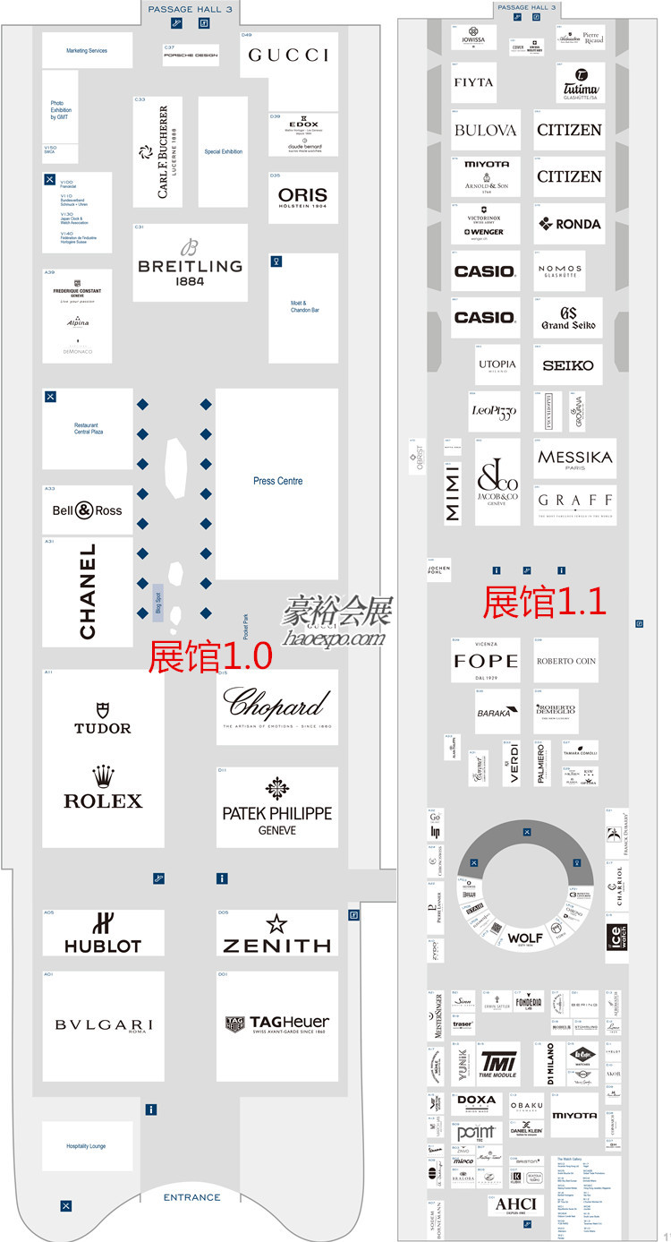 巴賽爾鐘表展部分圖紙及展商信息